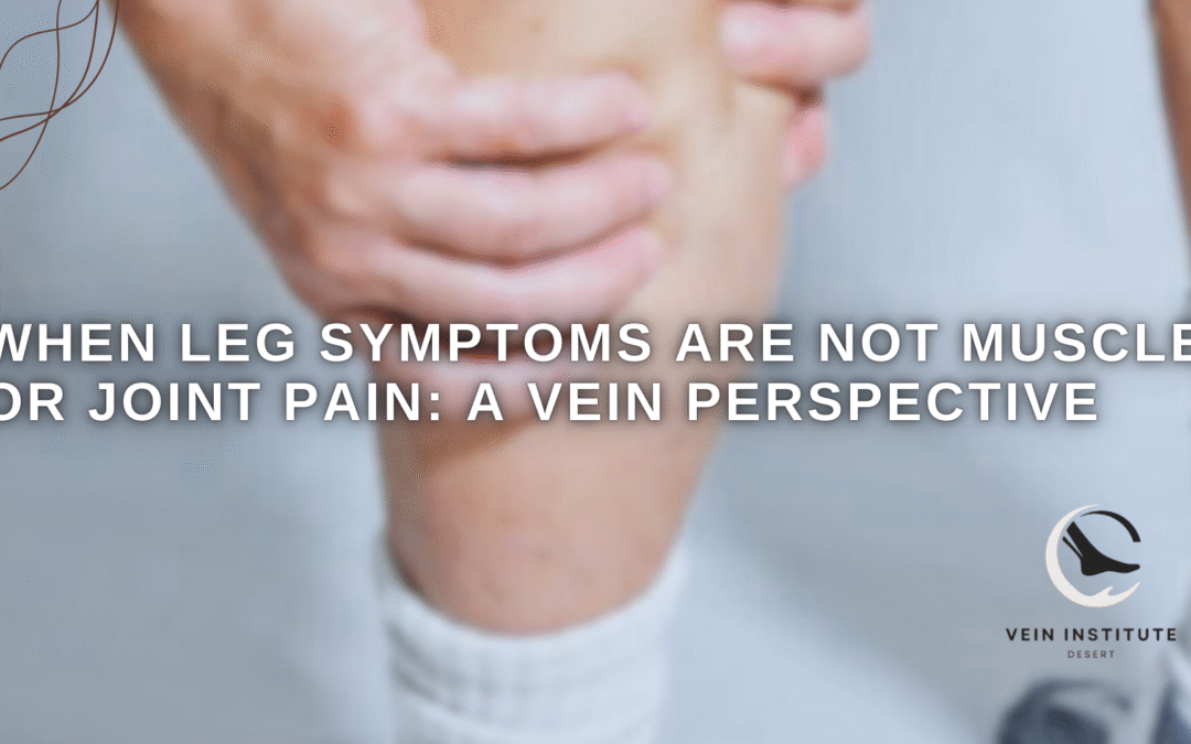When Leg Symptoms Are Not Muscle or Joint Pain: A Vein Perspective
